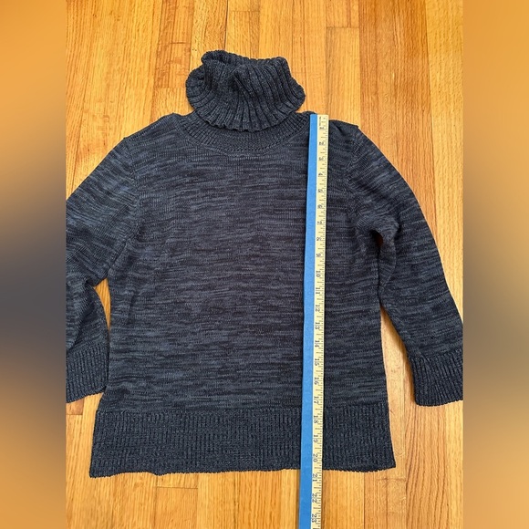 Peruvian Connection Sweater M  3/4 Sleeve Blue Heather (z) - Picture 4 of 9